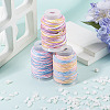 3 Rolls 3 Colors Segment Dyed Macrame Cotton Cord OCOR-TA0004-20A-7