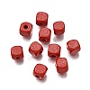 Spray Painted Wooden Beads WOOD-P021-01B-24-1