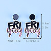 Word Friyay Acrylic Dangle Stud Earrings FS-WG01C29-01-1