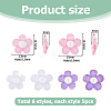 30Pcs 6 Styles Acrylic Ear Nuts FIND-HS0002-41-2