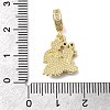 Brass Micro Pave Clear Cubic Zirconia European Dangle Charms KK-C137-19G-3