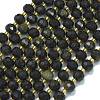 Natural Golden Sheen Obsidian Beads Strands G-K389-E55-01-1