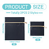 2Pcs 2 Styles Rectangle Square PU Leather Jewelry Gift Zipper Bags ABAG-TADJ0001-01A-3
