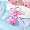 Polyester Braid Ball 304 Stainless Steel Keychains KEYC-JKC01117-02-2