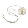 Polka Dot Pattern Fabric Rose Tie Choker Necklaces for Women LS-NJEW-Z022-01A-2