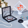8Pcs 2 Colors Square Transparent PE Thin Film Suspension Jewelry Display Boxes ODIS-GA0001-70-4