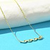 Brass Micro Pave Light Sky Blue Cubic Zirconia Wave Shaped Pendant Cable Chain Necklaces for Women NJEW-R005-01G-4