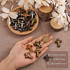 Cheriswelry 100Pcs 5 Colors Printed Wooden Pendants WOOD-CW0001-05-4