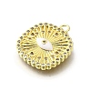 Brass Micro Pave Cubic Zirconia Pendants KK-U072-40B-G-3