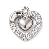 Brass with Cubic Zirconia Charms KK-Q817-02P-1