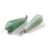 Natural Green Aventurine Pointed Pendants G-I314-02P-24-3