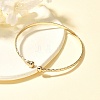 Perfect Design Real 18K Gold Plated Brass Torque Cuff Bangle BJEW-EE0001-05-6