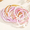 17Pcs Bohemian Stackable Seed Beads Stretch Bracelets PW-WG4899C-01-3