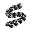 Electroplate Imitation Jade & Opaque & Transparent Glass Beads Strands EGLA-Q135-8x11MM-01E-2