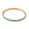 304 Stainless Steel Enamel Hinged Cuff Bangles for Women SA-CBAC920-15G-01-6