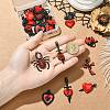 20Pcs 10 Styles Baking Paint Alloy Enamel Pendants ENAM-CJ0007-58-4