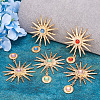 5Pcs 5 Colors Alloy with Resin Big Pendants FIND-TA0004-16-5