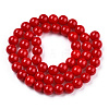 Opaque Solid Color Glass Beads Strands X-GLAA-T032-P8mm-04-3