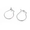 Tarnish Resistant 304 Stainless Steel Hoop Earrings Findings X-STAS-H436-02P-2