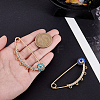 2Pcs 2 Colors Brass Brooch Findings KK-PH0013-71-3