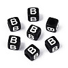 Initial Acrylic Horizontal Hole Beads OACR-ZX006-35B-1