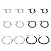 6 Pairs 6 Style Stainless Steel Ring Hoop Earrings for Women EJEW-LP0001-41-1