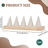 5 Cone Wooden Ring Organizer Holder RDIS-WH0031-02A-04-2
