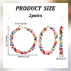 2 Pairs 304 Stainless Steel Hoop Earrings EJEW-ME0002-60-2
