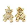 Brass Micro Pave Cubic Zirconia Pendants KK-A180-19G-2