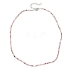 2MM Faceted Round Natural Multicolor Tourmaline Beaded Necklaces NJEW-JN05918-04-4