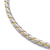 Polyester Cord Braided Bracelet Makings MAK-Z003-01G-15-2