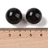 Natural Black Onyx(Dyed & Heated) No Hole Sphere Beads G-K353-04D-32-3