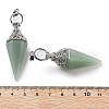 Natural Green Aventurine Faceted Cone Big Pendants G-P552-04P-07-3