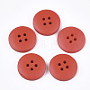 Painted Wooden Buttons WOOD-Q040-001A-1