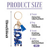 Alloy & Resin Tassel Keychainss AJEW-TADJ0001-20G-05-3
