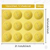12 Sheets Self Adhesive Gold Foil Embossed Stickers DIY-WH0451-050-2