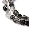 Natural Black Rutilated Quartz Beads Strands G-R445-6x8-18-4