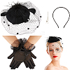 1 Pair Polyester Gauze Gloves AJEW-CY0001-35-8