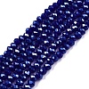 Electroplate Glass Beads Strands EGLA-A044-P1mm-A07-1