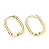 PVD Vacuum Plating 303 Stainless Steel Oval Hinged Hoop Earrings with 316 Stainless Steel Pins for Women EJEW-F285-31B-G-1