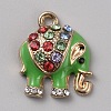 Alloy Rhinestone Pendants ENAM-CJC0003-61F-G-1