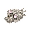 Alloy with Glass Rhinestone Pendants FIND-B033-01F-P-2