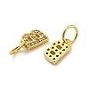 Brass Micro Pave Cubic Zirconia Pendants KK-M273-02G-B-2