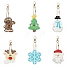 Christmas DIY Diamond Painting Keychain Kits DIAM-PW0010-67P-1