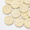 Smooth Surface Alloy Coin Pendants PALLOY-S117-103-2