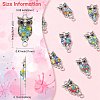 10Pcs Owl Shaped Alloy Rhinestone Connector Charms PALLOY-CJ0002-63-2