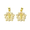 Real 18K Gold Plated Brass Micro Pave Cubic Zirconia Pendants KK-H472-14G-01-1