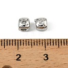 Brass Clear Cubic Zirconia Beads KK-D106-10P-3