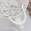 Simple Silver Color Plated Brass Cubic Zirconia Curved Bar Necklaces For Women NJEW-BB12867-2