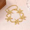 304 Stainless Steel Link Chain Bracelets for Women BJEW-H641-03A-G-1